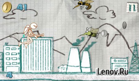 Болван с Реактивным Ранцем (Jetpack Doodle Man) v 1.2 (Unlimited Coins)