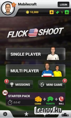 Flick Shoot US: Multiplayer v 1.11 Мод (много денег)