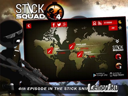Stick Squad 4 - Sniper's Eye (обновлено v 1.2.5) (Mod Money)