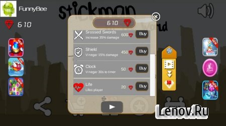 Hero Stickman v 1.0 Мод (Diamond/Items)