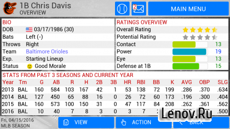 MLB Manager 2016 (обновлено v 6.0.10) (Mod Money)