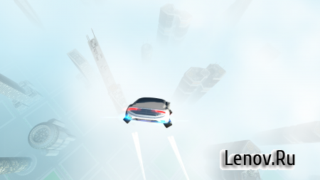Futuristic Flying Car Driving v 3