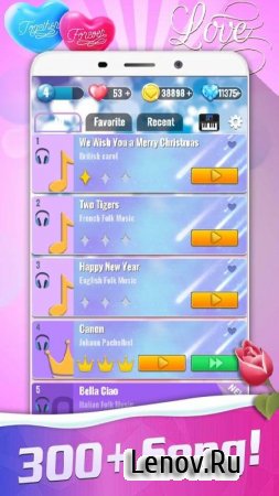 Piano Music Tiles 2: Valentine v 1.02 Мод (Unlimited diamonds/coins)