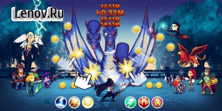 Taps & Dragons - Idle Heroes (обновлено v 1.1.47F) Мод (Infinite Coins/Diamonds)