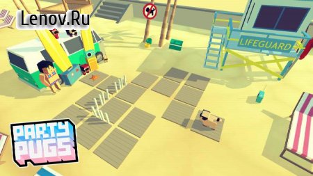 Party Pugs: Beach Puzzle GO! v 1.1.0 Мод (infinite Coins/Free Pugs & More)