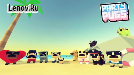 Party Pugs: Beach Puzzle GO! v 1.1.0 Мод (infinite Coins/Free Pugs & More)