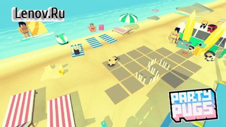 Party Pugs: Beach Puzzle GO! v 1.1.0 Мод (infinite Coins/Free Pugs & More)