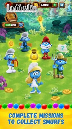 Smurfs Bubble Shooter Story v 3.03.010207 Мод (nfinite Lives/Coins/Booster)