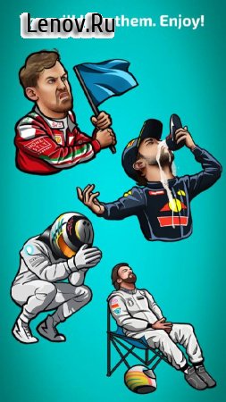 F1 Drivers Stickers from fans v 1.0 (Full)