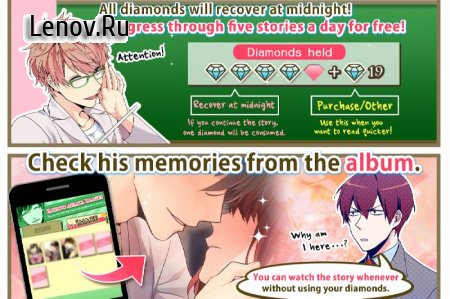 Diamond Girl: Otome games otaku dating sim v 1.0.1 Мод (Unlimited Refil Diamond)