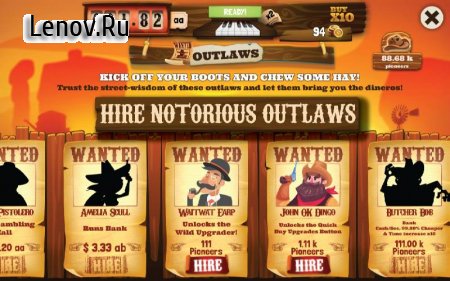 Wild West Idle Tycoon Tap Incremental Clicker Game v 1.16.18 (Mod Money)