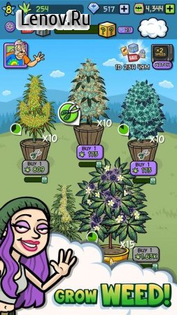 Bud Farm: Quest for Buds v 0.7.1 Мод (Cash/Gems/Gouna/PuffPuff)
