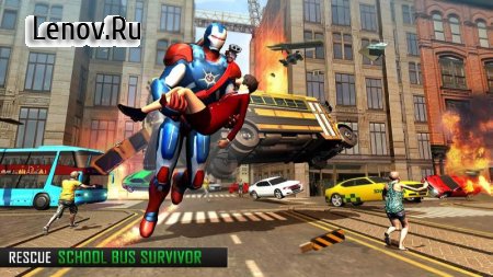 Super Captain Flying Robot City Rescue Mission v 1.1.4 (Mod Money)