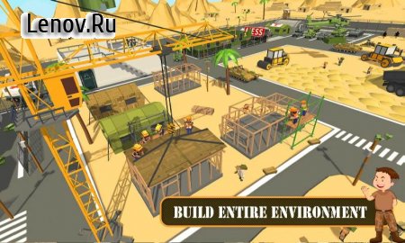 Army Base Construction: Craft Building Simulator v 1.1 Мод (All Levels Unlocked)