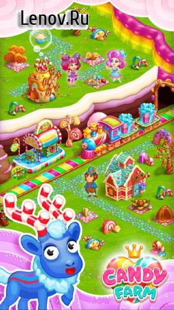 Candy Farm: Magic cake town & cookie dragon story v 1.27 Мод (Unlimited Gems/Coins)