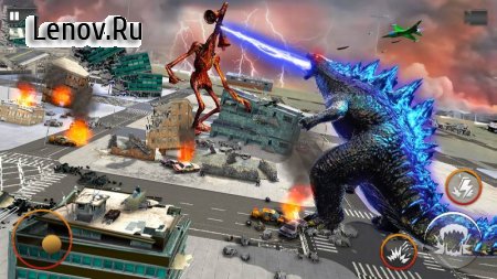 Monster Smash City - Godzilla vs Siren Head v 1.0.4 Mod (Lots of gold coins/no ads)