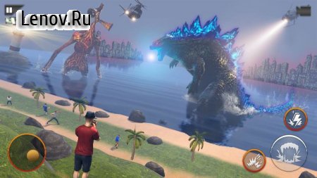 Monster Smash City - Godzilla vs Siren Head v 1.0.4 Mod (Lots of gold coins/no ads)