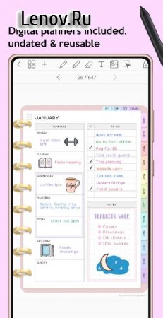 Penly: Digital Planner & Notes v 1.23.8 Мод (полная версия)