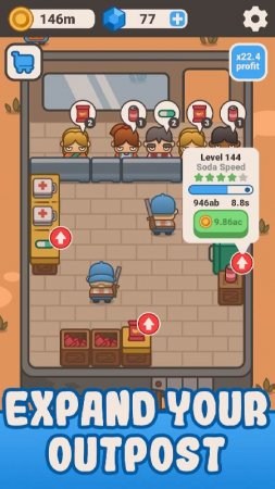 Idle Outpost: Tycoon Clicker v 1.21.25 Mod (Lots of diamonds)