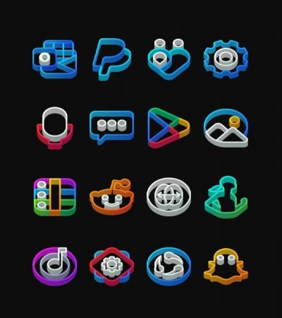 Dock Outline - 3D Icon Pack v 58 Мод (полная версия)