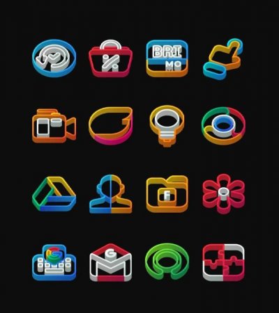 Dock Outline - 3D Icon Pack v 58 Мод (полная версия)