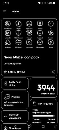 Neon-W Icon Pack v 2.2 Мод (полная версия)